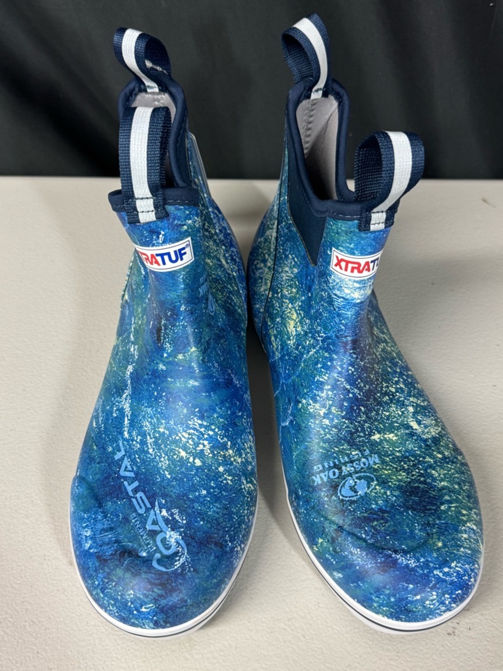 XTRATUF Blue Marbled Ankle Deck Boots